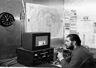 Amateur radio in Antarctica during the winter of 1956.