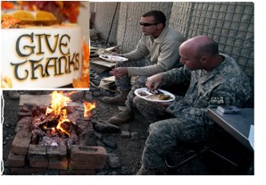 Thanksgiving on Combat Outpost Cherkatah, Khowst province, Afghanistan - (U.S. Army)