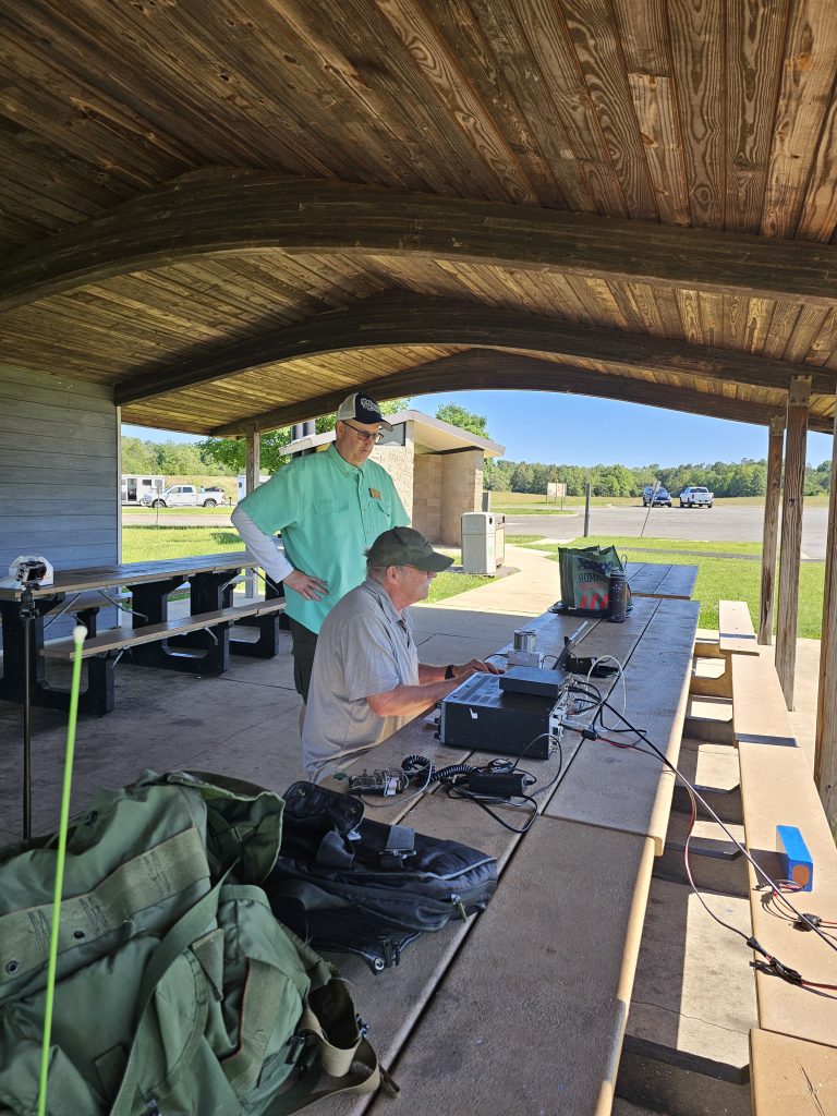 Rob KR4EEV and John KG4NXT setting up digital station